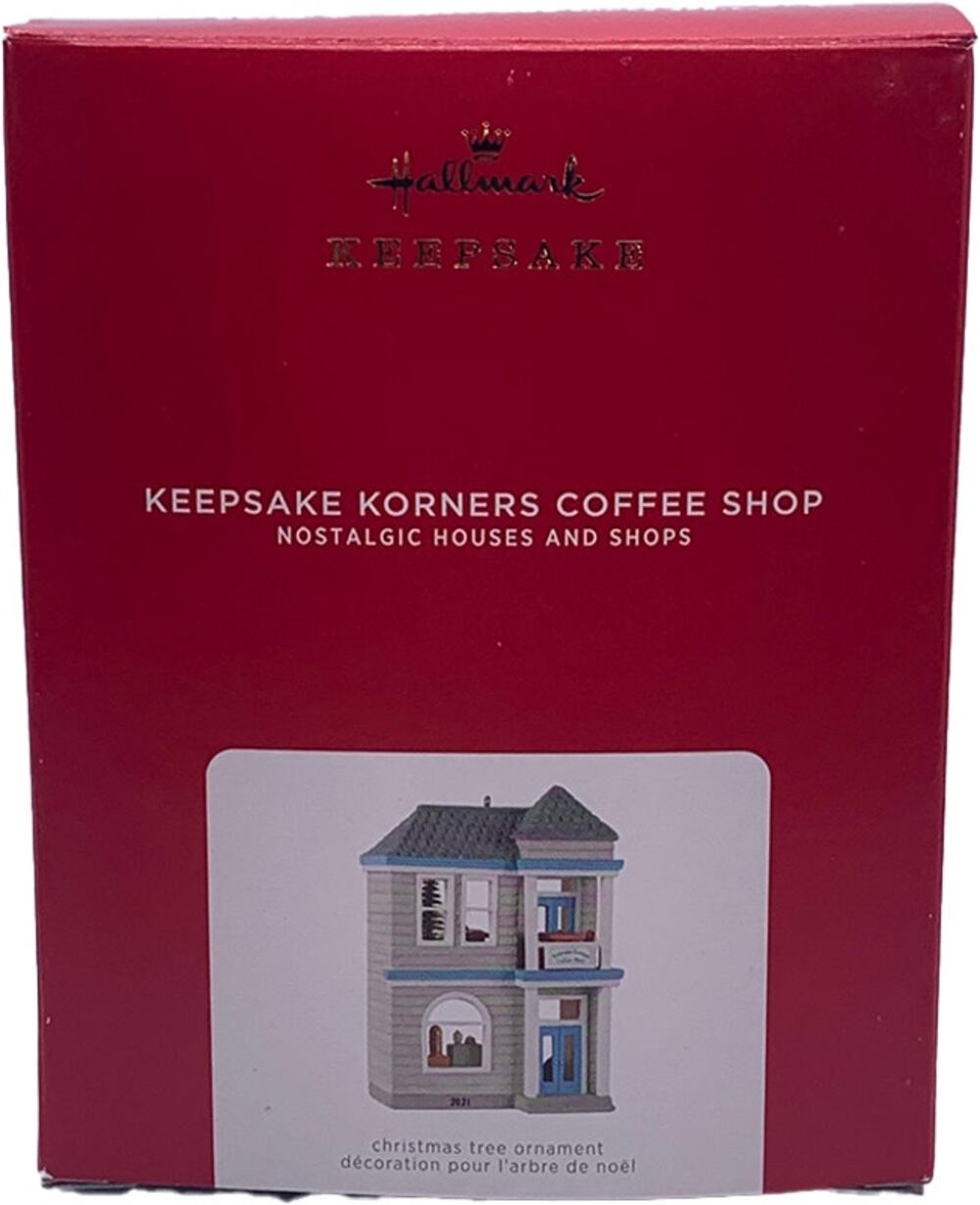 Hallmark Keepsake Korners 2021 Coffee Shop Collectible Christmas Ornament in Box